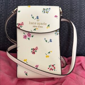Kate Spade White Floral Crossbody Bag
